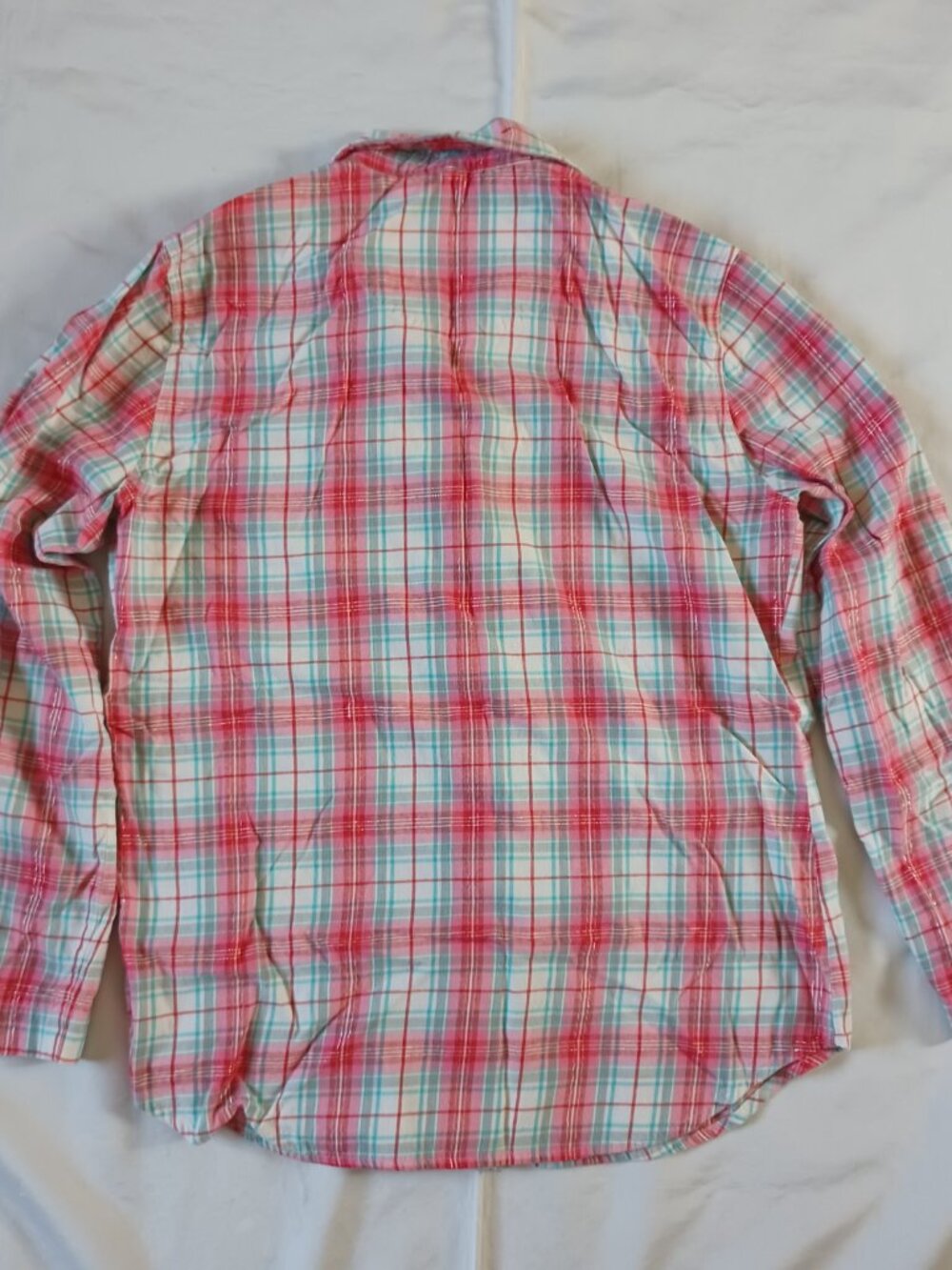 VS Victoria's Secret Womens Pajamas Set Flannel Pink Plaid Long Sleeve Size M - Picture 5 of 15